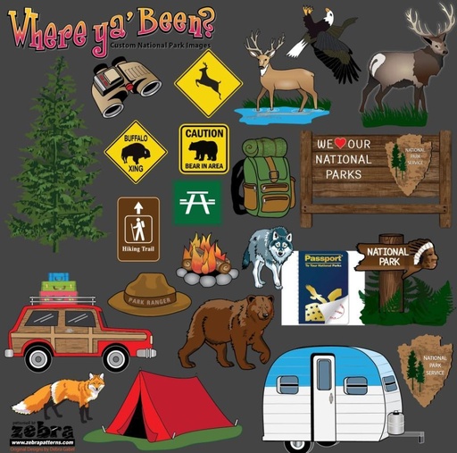 [ZEB-PARKSTICK] National Parks Printed Sticker Panel 