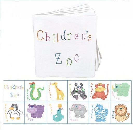 [JD-845-78] Zoo Cloth Nursery Book By Jack Dempsey