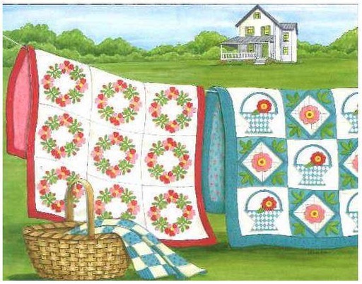 [SBS-114] Clothesline Quilts Notecards by Deb Strain