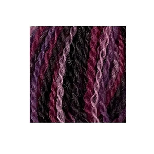 [VI-WF15-W35] Merino Variegated Wool Thread, Black Orchid, Size 15