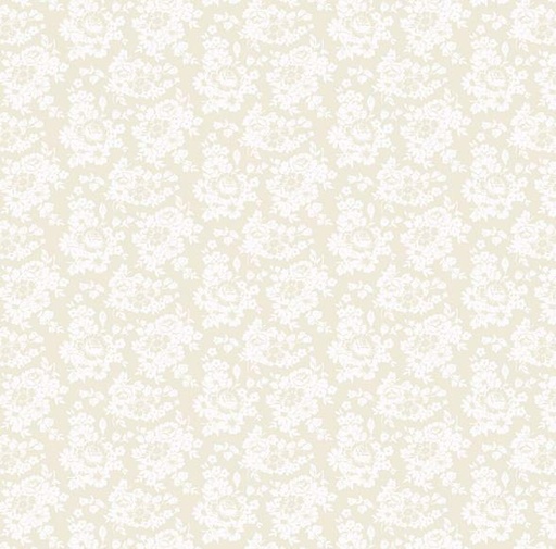 [WP-39106-111] Cream On Cream Roses From Essentials Sugar Cookies For Wilimington Prints