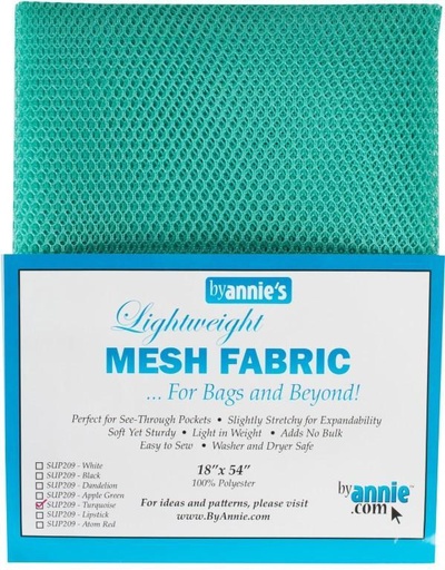 [BAN-SUP209TUR] Lightweight Mesh Fabric Turquoise From By Annie