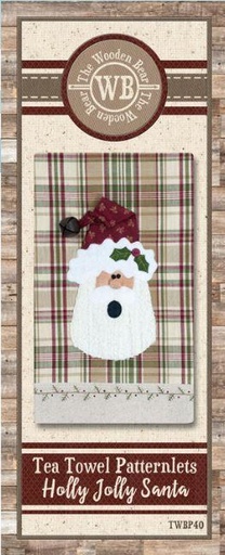 [TWB-P40] Holly Jolly Tea Towel Patternlet From The Wooden Bear