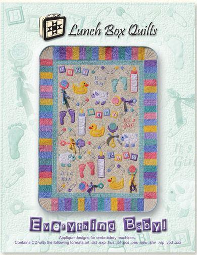 [LBQ-OPEB1] Everything Baby Machine Embroidery Pattern from Lunch Box Quilts