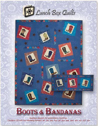 [LBQ-BOOTS] Boots And Bandanas Pattern With Cd From Lunch Box Quilts