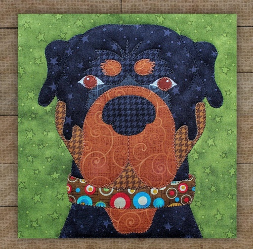 [WCC-PREROTT] Rottweiler Precut Prefused Applique Kit by Leanne Anderson for The Whole Country Caboodle