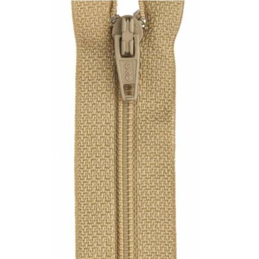 [COA-F72-18-309A] All-Purpose Polyester Coil Zipper 18In Camel By Coats & Clark