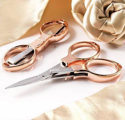 [CKR-353FRGDB] Rose Gold Folding Scissors